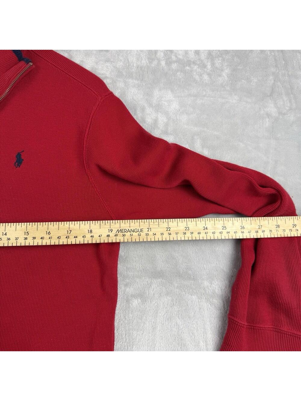 Polo Ralph Lauren Quarter Zip Sweater Red Pony Pullover Men’s S Preppy Knit Golf - Picture 5 of 9